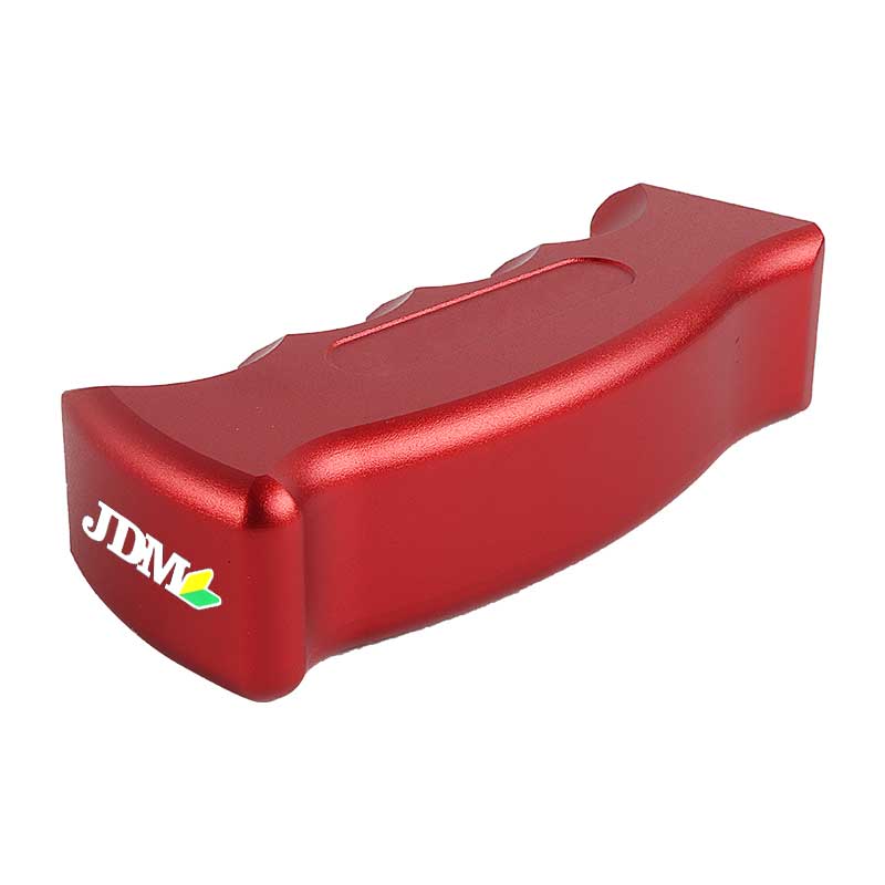 Brand New JDM Beginner Leaf Universal Red Aluminum Slotted Pistol Grip Handle Manual Gear Shift Knob Shifter M8 M10 M12