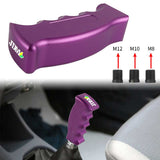 Brand New JDM Beginner Leaf Universal Purple Aluminum Slotted Pistol Grip Handle Manual Gear Shift Knob Shifter M8 M10 M12