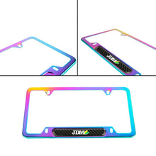 Load image into Gallery viewer, Brand New Universal 1PCS JDM BEGINNER LEAF Neo Chrome Metal License Plate Frame