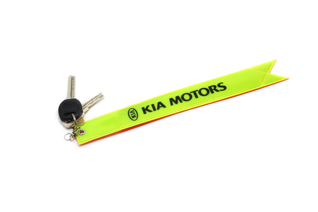 BRAND NEW JDM KIA MOTORS REFLECTIVE STRIP DOUBLE SIDED KEYCHAIN