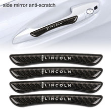 Load image into Gallery viewer, Brand New 4PCS Lincoln Real Carbon Fiber Anti Scratch Badge Car Door Handle Cover Trim