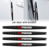 Brand New 4PCS Mazda Real Carbon Fiber Anti Scratch Badge Car Door Handle Cover Trim