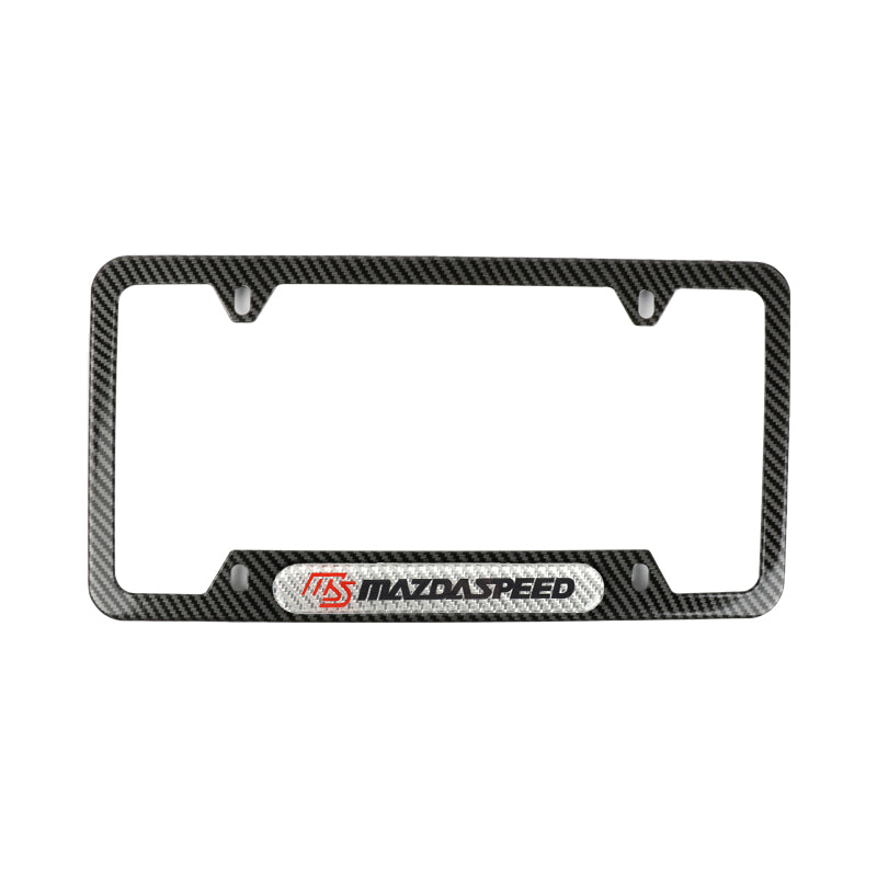 Brand New Universal 1PCS MAZDASPEED Carbon Fiber Look Metal License Plate Frame