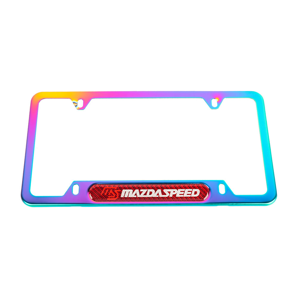 Brand New Universal 1PCS Mazdaspeed Neo Chrome Metal License Plate Frame