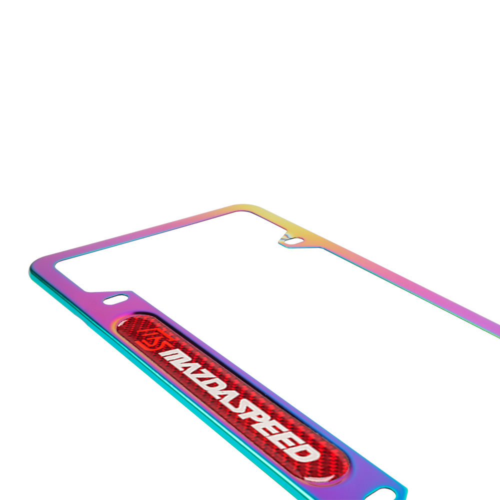 Brand New Universal 1PCS Mazdaspeed Neo Chrome Metal License Plate Frame