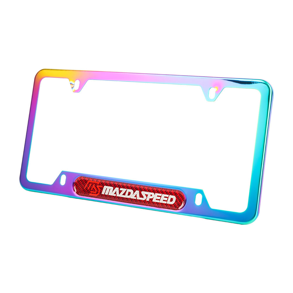 Brand New Universal 1PCS Mazdaspeed Neo Chrome Metal License Plate Frame