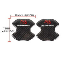 Load image into Gallery viewer, BRAND NEW UNIVERSAL 2PCS MAZDASPEED REAL CARBON FIBER ANTI-SCRATCH DOOR HANDLE PROTECTOR