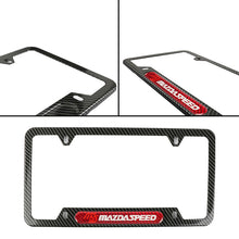 Load image into Gallery viewer, Brand New Universal 1PCS Mazdaspeed Carbon Fiber Look Metal License Plate Frame