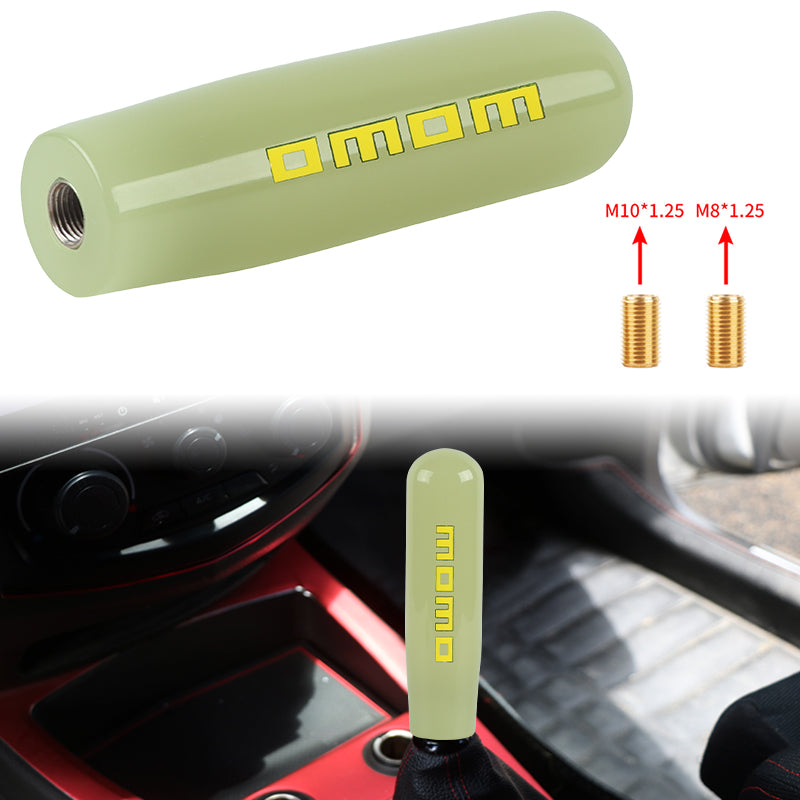 Brand New 15CM Momo Universal Glow In the Dark Green Manual Long Stick Shift Knob M8 M10 M12 Adapter