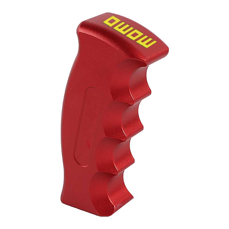 Brand New Momo Universal Red Aluminum Slotted Pistol Grip Handle Manual Gear Shift Knob Shifter M8 M10 M12