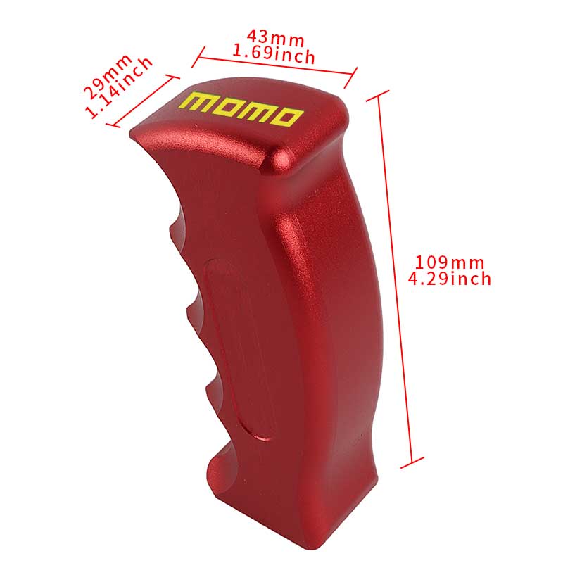 Brand New Momo Universal Red Aluminum Slotted Pistol Grip Handle Manual Gear Shift Knob Shifter M8 M10 M12