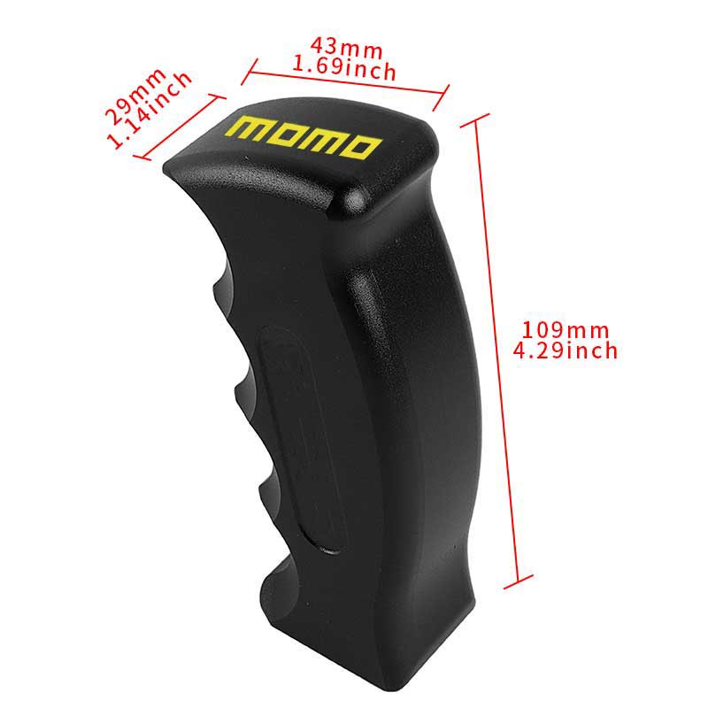 Brand New Momo Universal Black Aluminum Slotted Pistol Grip Handle Manual Gear Shift Knob Shifter M8 M10 M12