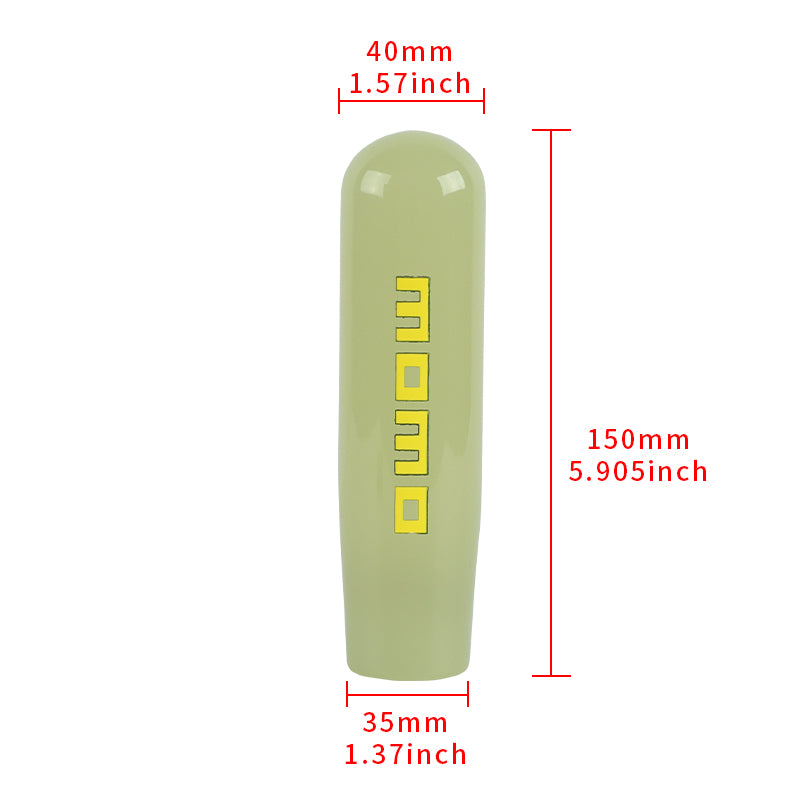 Brand New 15CM Momo Universal Glow In the Dark Green Manual Long Stick Shift Knob M8 M10 M12 Adapter