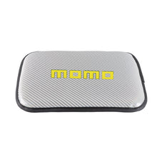 Load image into Gallery viewer, BRAND NEW UNIVERSAL MOMO CARBON FIBER SILVER Car Center Console Armrest Cushion Mat Pad Cover