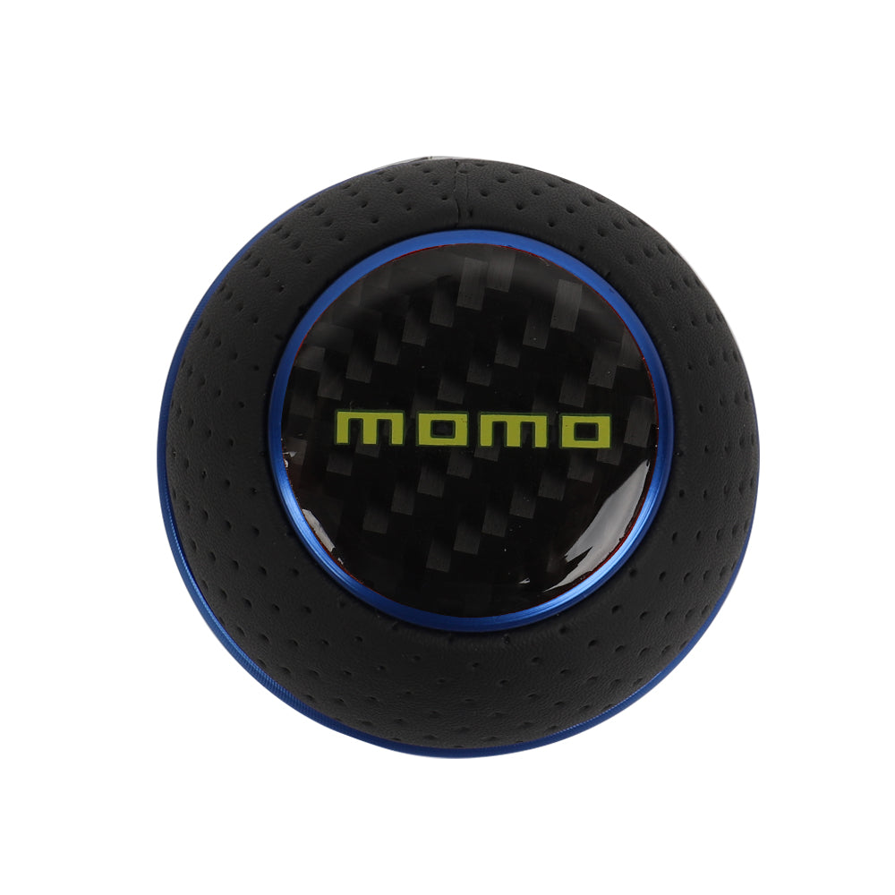 Brand New Universal Leather Momo Blue & Black Ball Manual Car Gear Shift Knob MT Manual Shifter M8 M10 M12