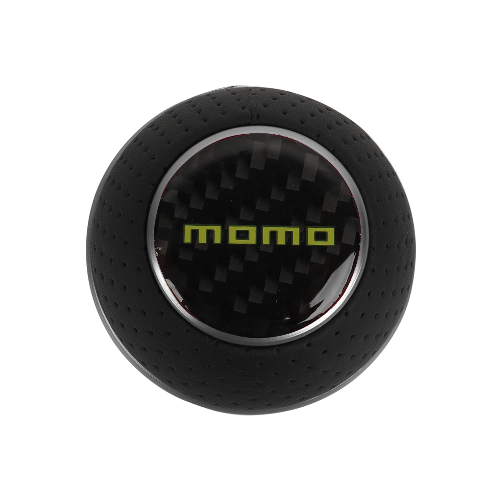 Brand New Universal Momo Carbon Fiber Silver & Black Ball Manual Gear Shift Knob Lever Shifter