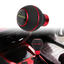 Load image into Gallery viewer, Brand New Universal Momo Carbon Fiber Red &amp; Black Ball Manual Gear Shift Knob Lever Shifter