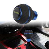 Brand New Universal Momo Carbon Fiber Blue & Black Ball Manual Gear Shift Knob Lever Shifter