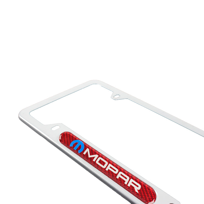 Brand New Universal 1PCS MOPAR Silver Metal License Plate Frame