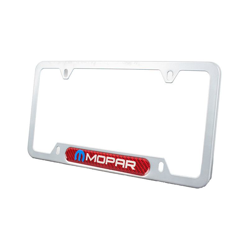 Brand New Universal 1PCS MOPAR Silver Metal License Plate Frame