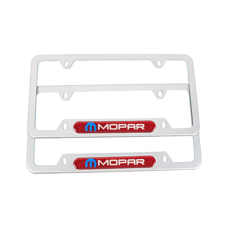 Brand New Universal 1PCS MOPAR Silver Metal License Plate Frame