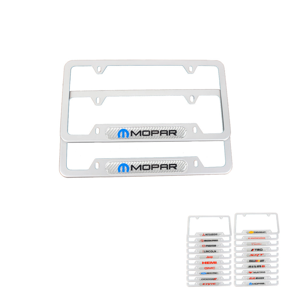 Brand New Universal 1PCS Mopar Silver Metal License Plate Frame