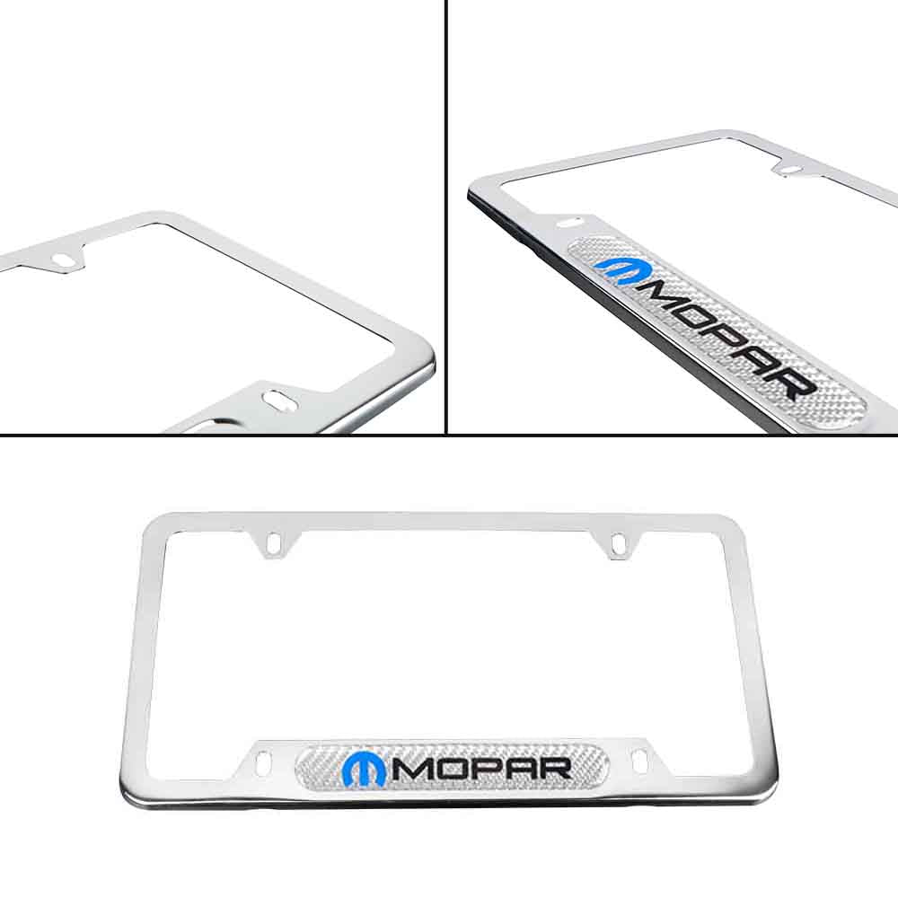 Brand New Universal 1PCS Mopar Chrome Metal License Plate Frame