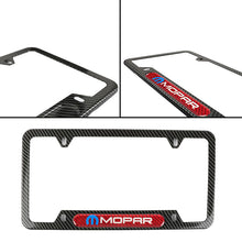 Load image into Gallery viewer, Brand New Universal 1PCS Mopar Carbon Fiber Look Metal License Plate Frame