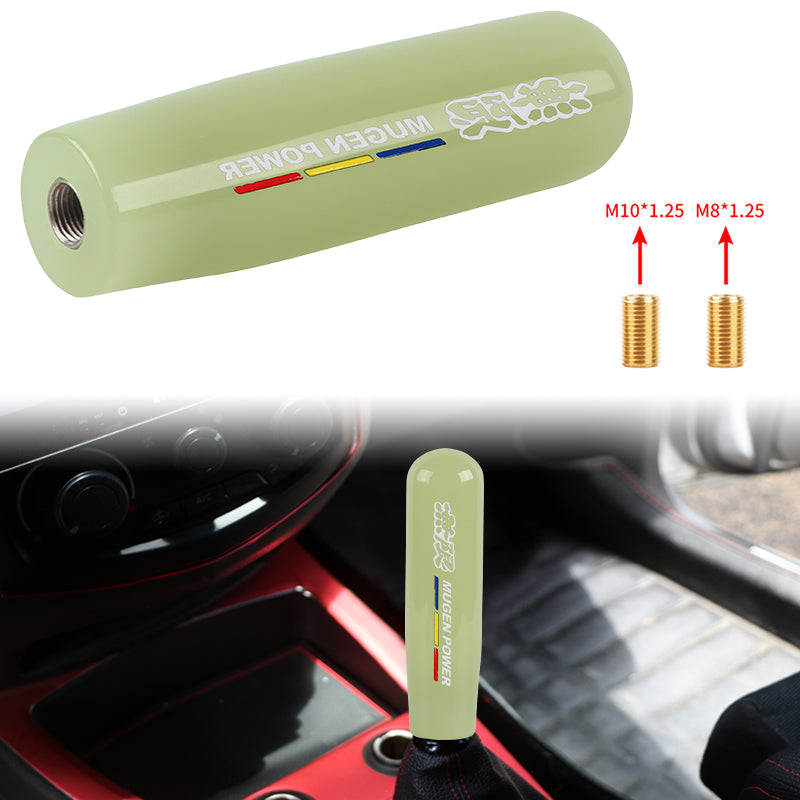 Brand New 15CM Mugen Universal Glow In the Dark Green Manual Long Stick Shift Knob M8 M10 M12 Adapter
