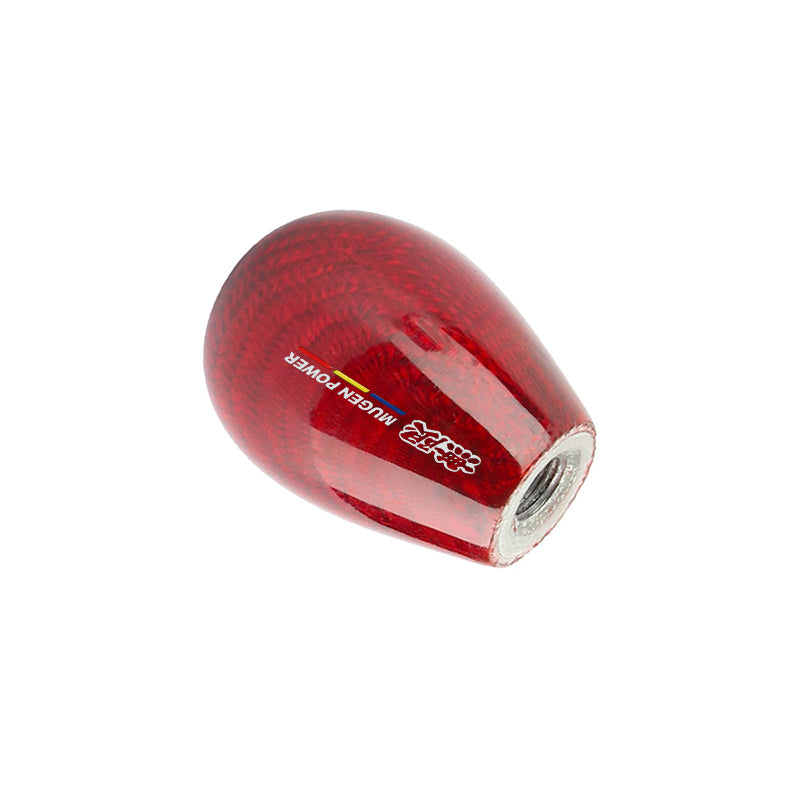 Brand New Universal Mugen Red Real Carbon Fiber Manual Gear Stick Shift Knob Shifter M8 M10 M12