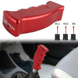 Brand New Mugen Universal Red Aluminum Slotted Pistol Grip Handle Manual Gear Shift Knob Shifter M8 M10 M12