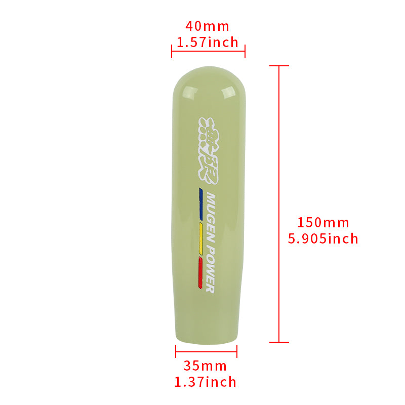 Brand New 15CM Mugen Universal Glow In the Dark Green Manual Long Stick Shift Knob M8 M10 M12 Adapter