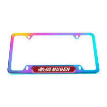 Load image into Gallery viewer, Brand New Universal 2PCS Mugen Neo Chrome Metal License Plate Frame