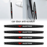 Brand New 4PCS Ford Mustang Real Carbon Fiber Anti Scratch Badge Car Door Handle Cover Trim