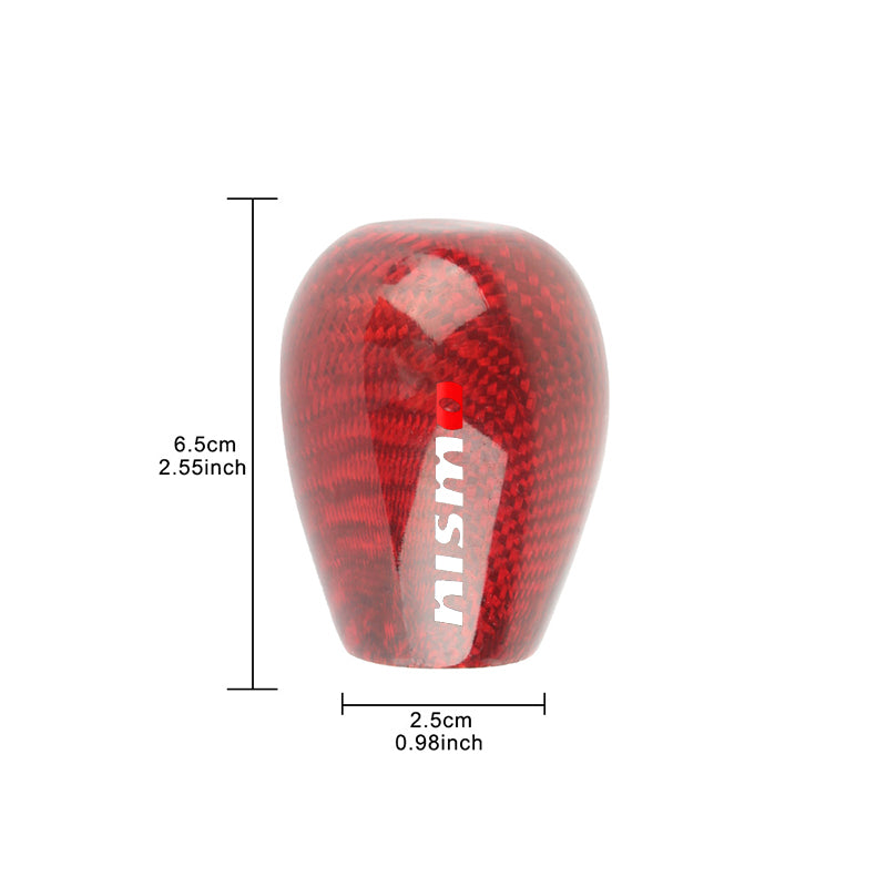 Brand New Universal Nismo Red Real Carbon Fiber Manual Gear Stick Shift Knob Shifter M8 M10 M12