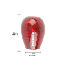 Load image into Gallery viewer, Brand New Universal Nismo Red Real Carbon Fiber Manual Gear Stick Shift Knob Shifter M8 M10 M12