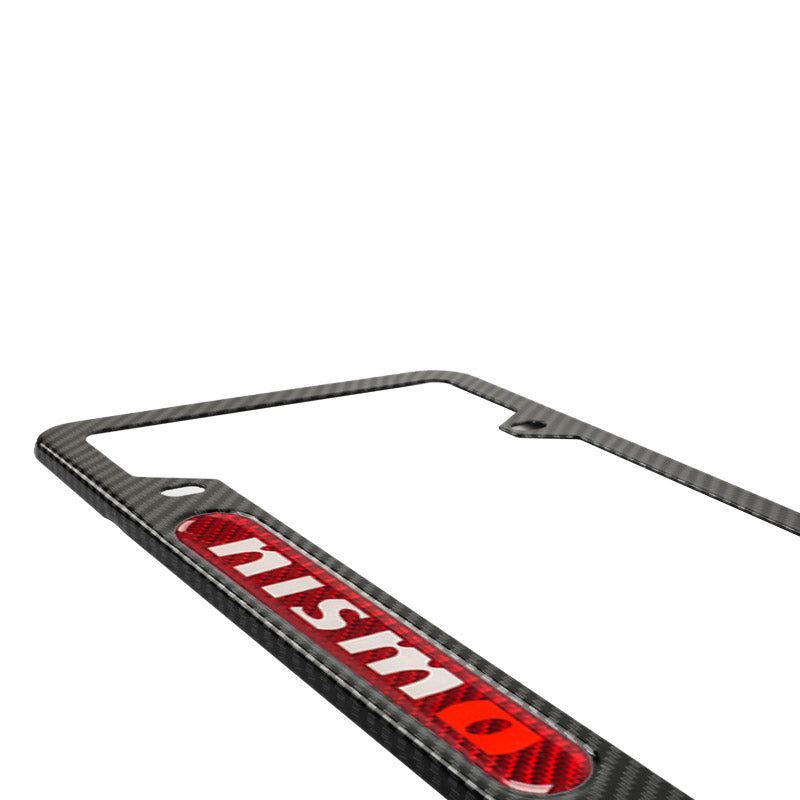 Brand New Universal 1PCS Nismo Carbon Fiber Look Metal License Plate Frame