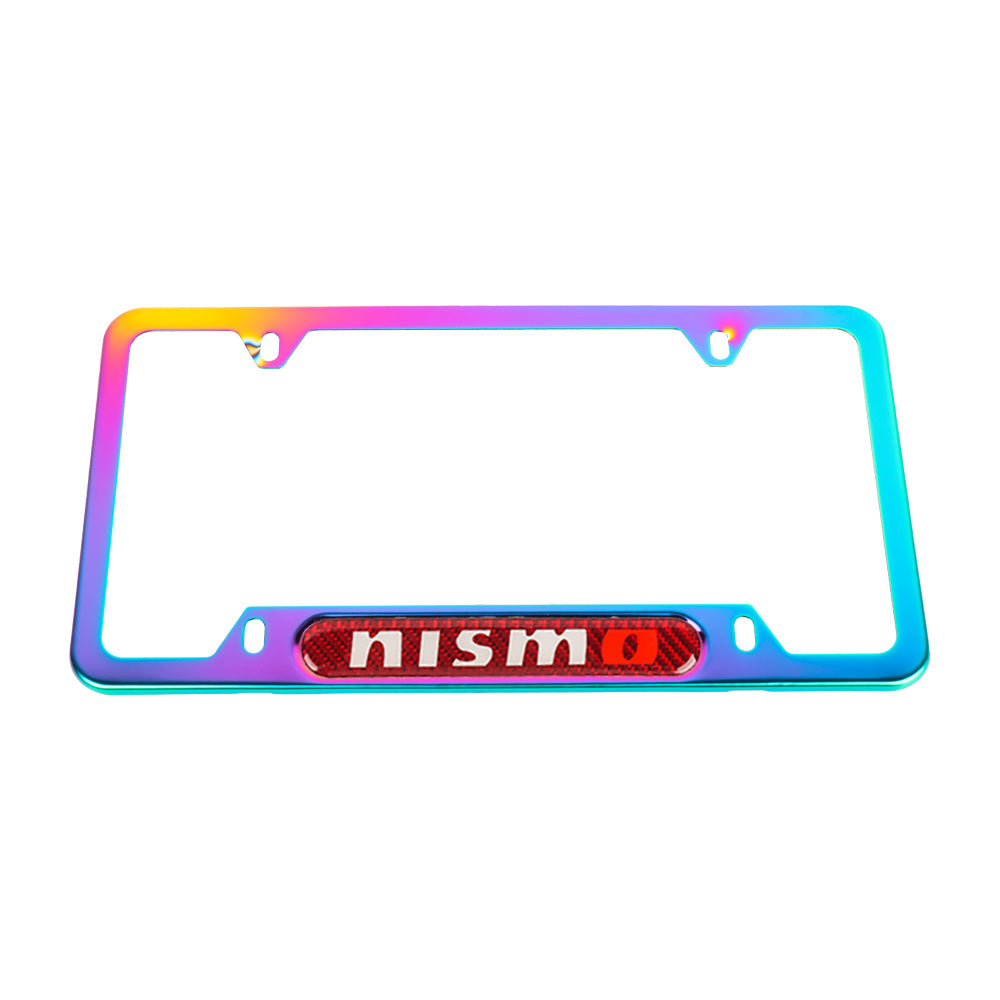 Brand New Universal 1PCS Nismo Neo Chrome Metal License Plate Frame