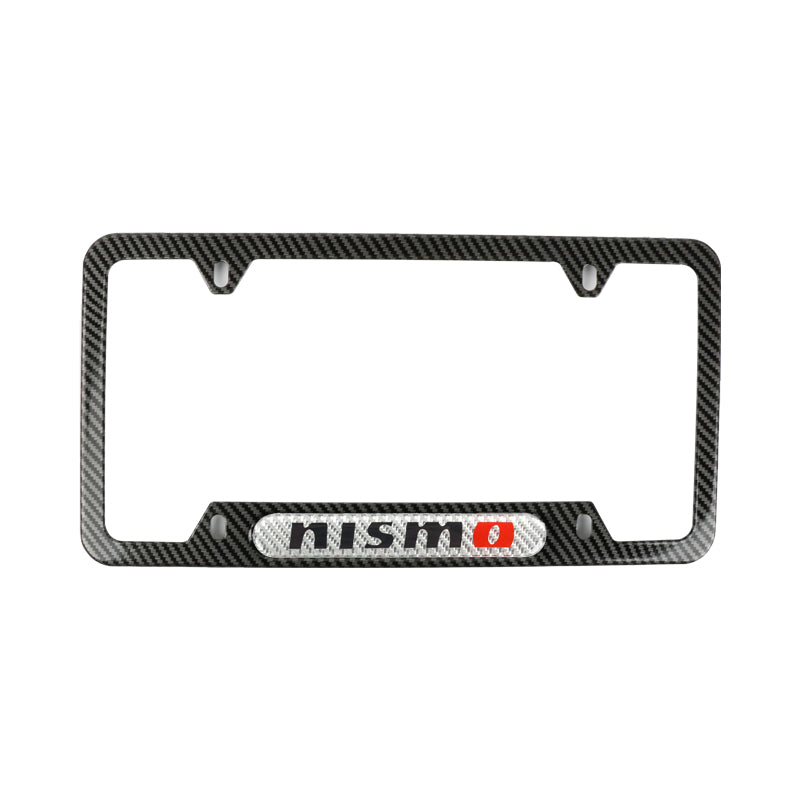 Brand New Universal 1PCS Nismo Carbon Fiber Look Metal License Plate Frame