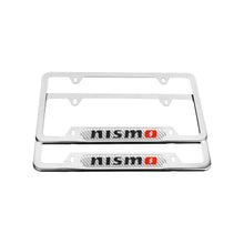 Load image into Gallery viewer, Brand New Universal 2PCS Nismo Chrome Metal License Plate Frame
