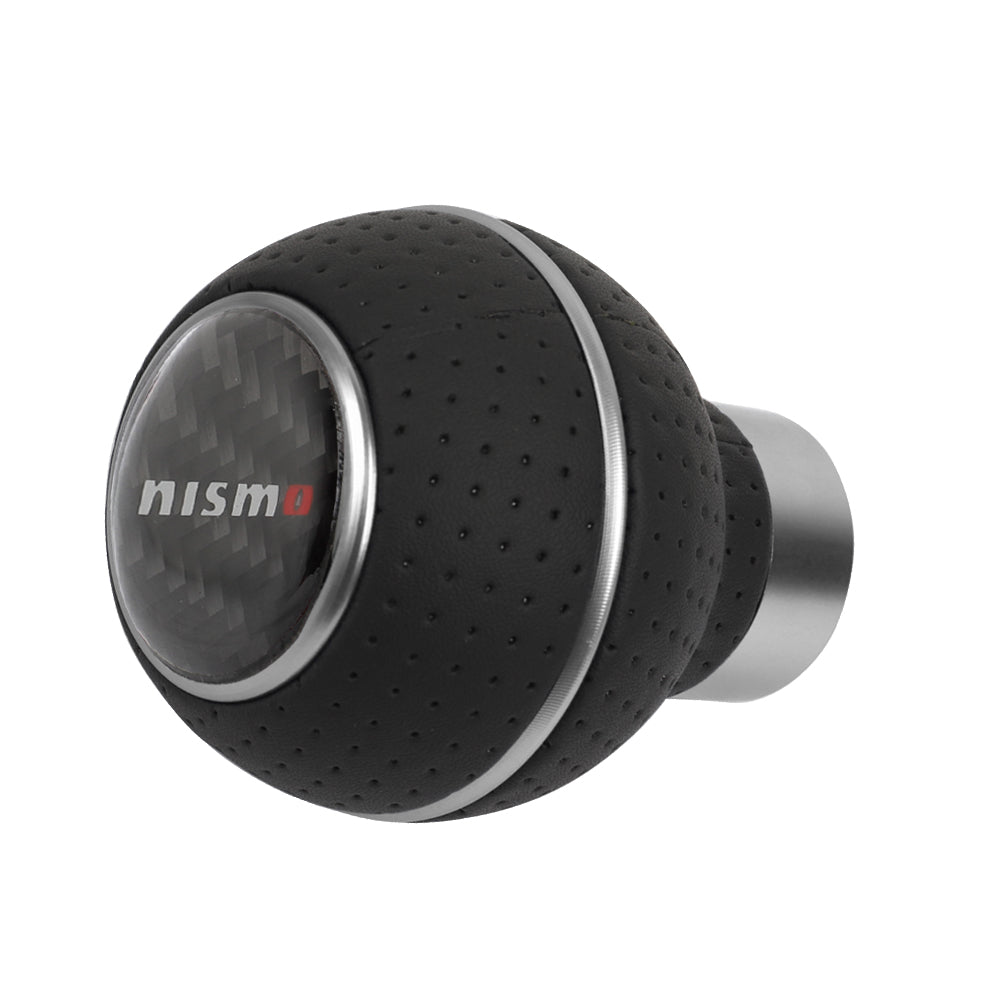 Brand New Universal Leather Nismo Silver & Black Ball Manual Car Gear Shift Knob MT Manual Shifter M8 M10 M12