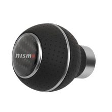 Load image into Gallery viewer, Brand New Universal Leather Nismo Silver &amp; Black Ball Manual Car Gear Shift Knob MT Manual Shifter M8 M10 M12