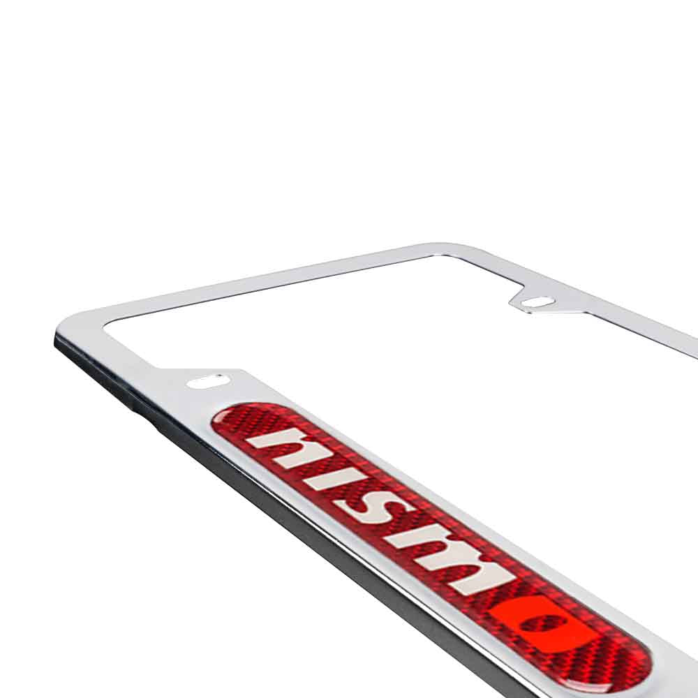 Brand New Universal 2PCS NISMO Chrome Metal License Plate Frame