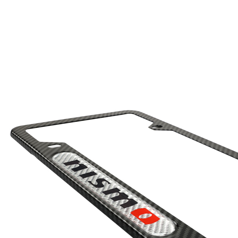 Brand New Universal 1PCS Nismo Carbon Fiber Look Metal License Plate Frame