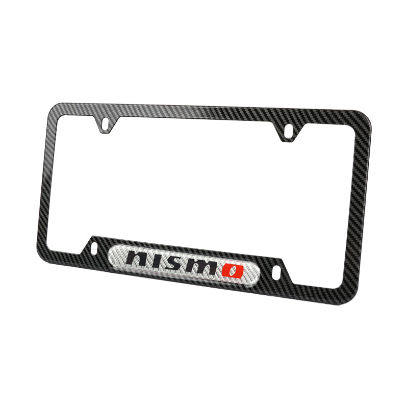 Brand New Universal 1PCS Nismo Carbon Fiber Look Metal License Plate Frame