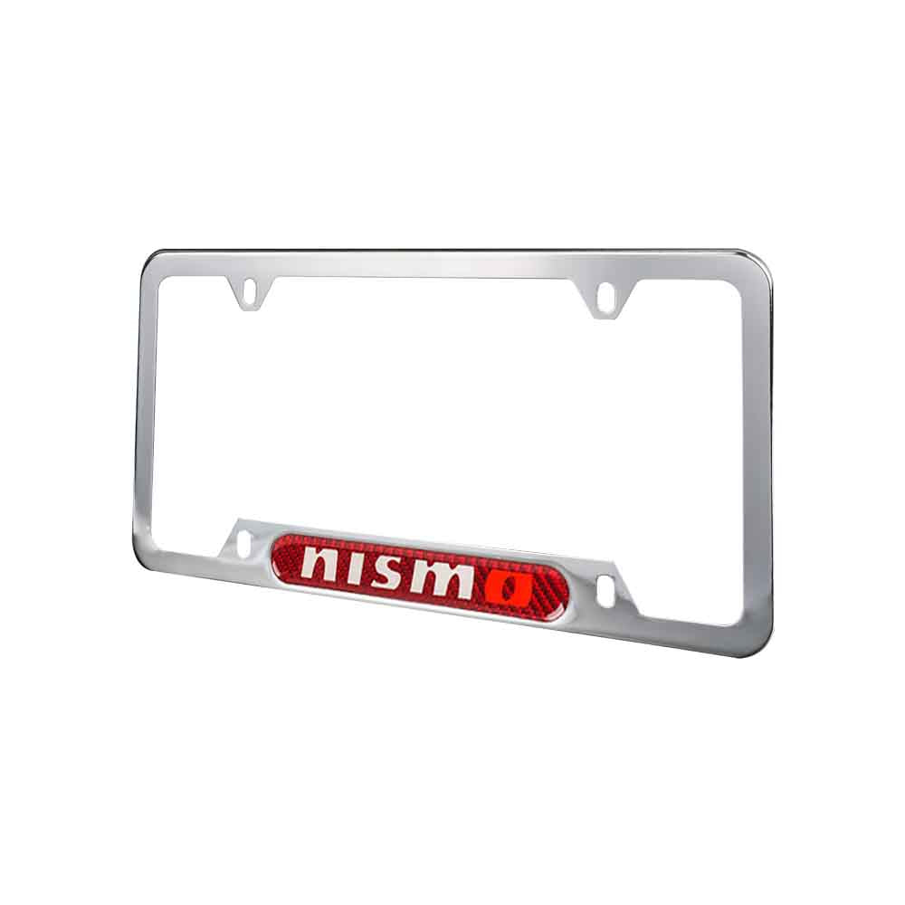 Brand New Universal 2PCS NISMO Chrome Metal License Plate Frame