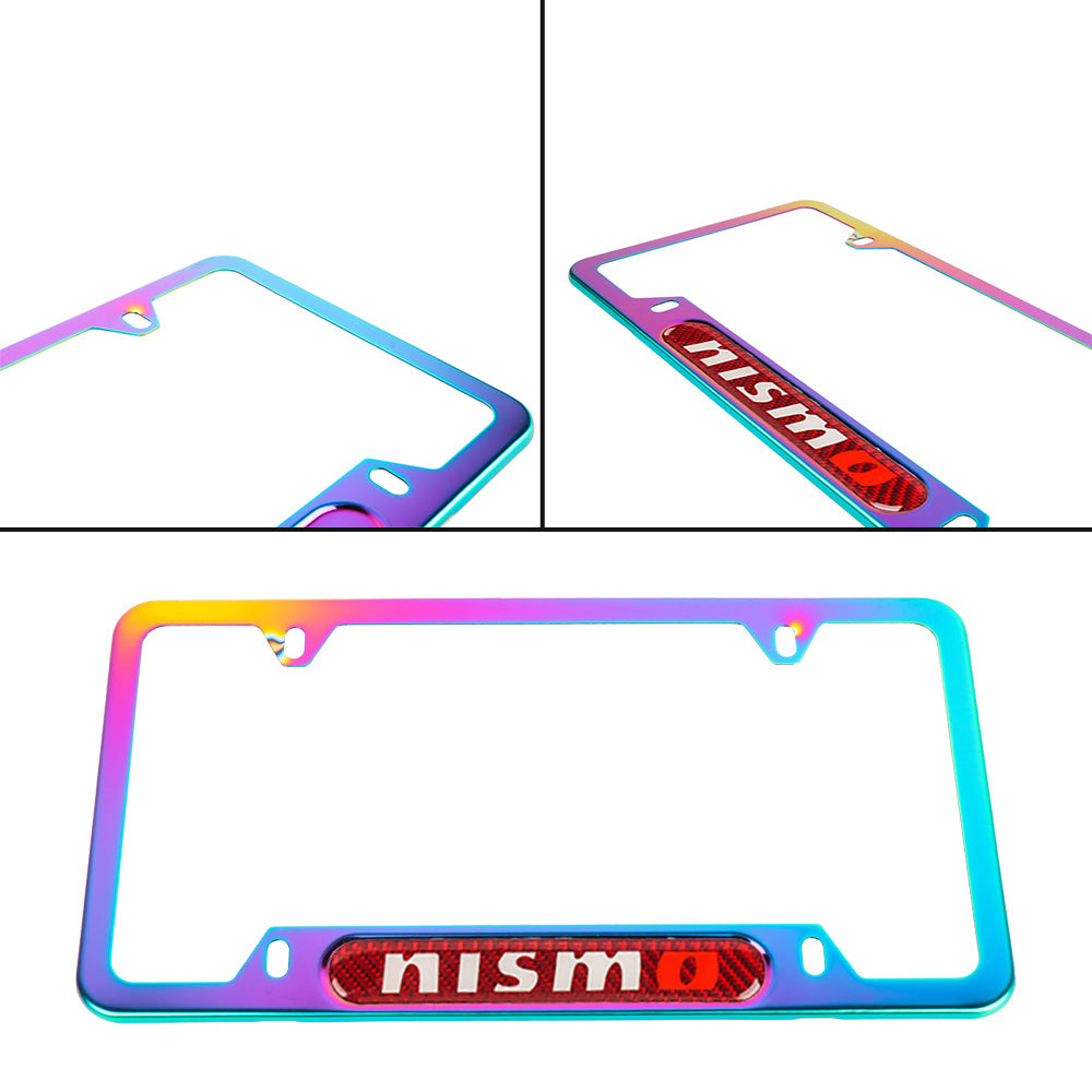 Brand New Universal 1PCS Nismo Neo Chrome Metal License Plate Frame