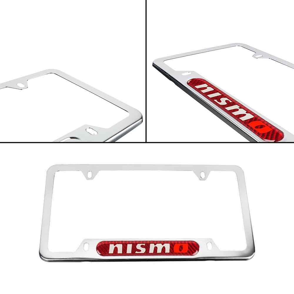 Brand New Universal 1PCS NISMO Chrome Metal License Plate Frame