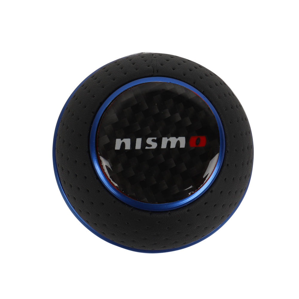 Brand New Universal Leather Nismo Blue & Black Ball Manual Car Gear Shift Knob MT Manual Shifter M8 M10 M12