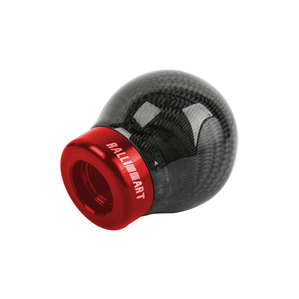 Brand New Ralliart Universal Real Carbon Fiber Round Ball Manual Car Racing Gear Shift Knob Shifter M12 M10 M8